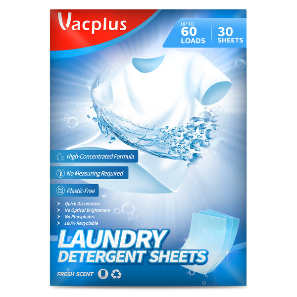 Laundry Detergent Sheets, Easy Dissolve, 30 Count, Unscented – Homevative